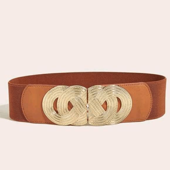 2/$21 Ladies Brown Gorgeous Statement Belt (29.5 Inches) - Picture 1 of 6